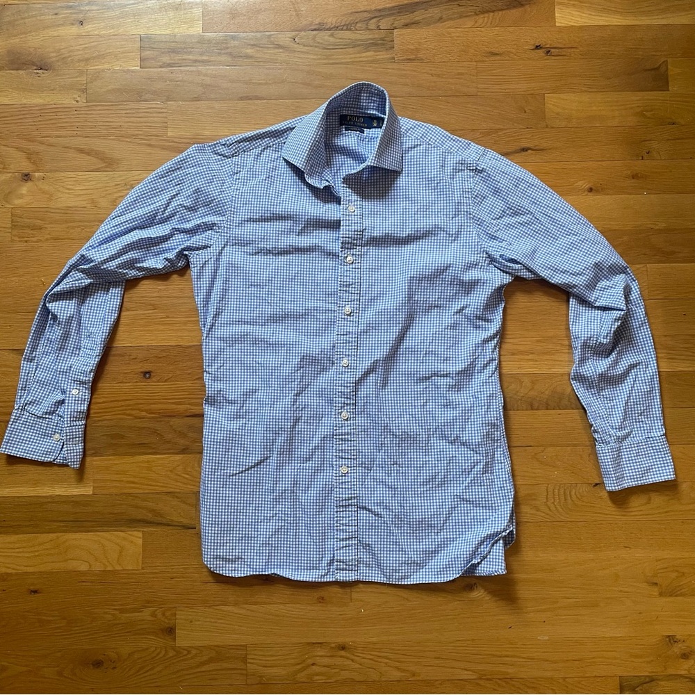 Polo Ralph Lauren Light Blue Checkered Dress Shirt
